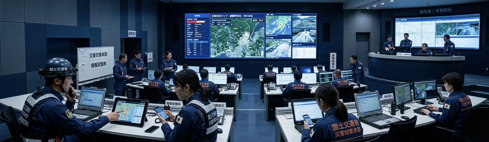 Staff coordinating at a public safety site